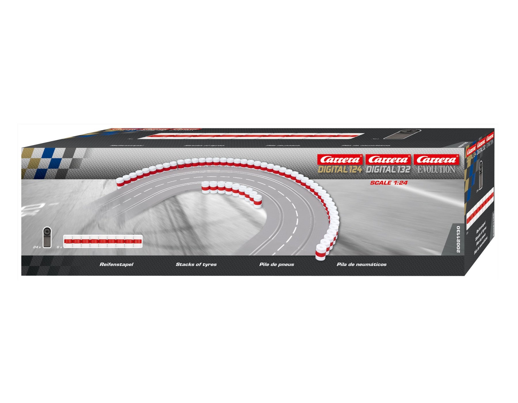Carrera Tyre Stacks (For 1/24 & 1/32 scale slotcar tracks)