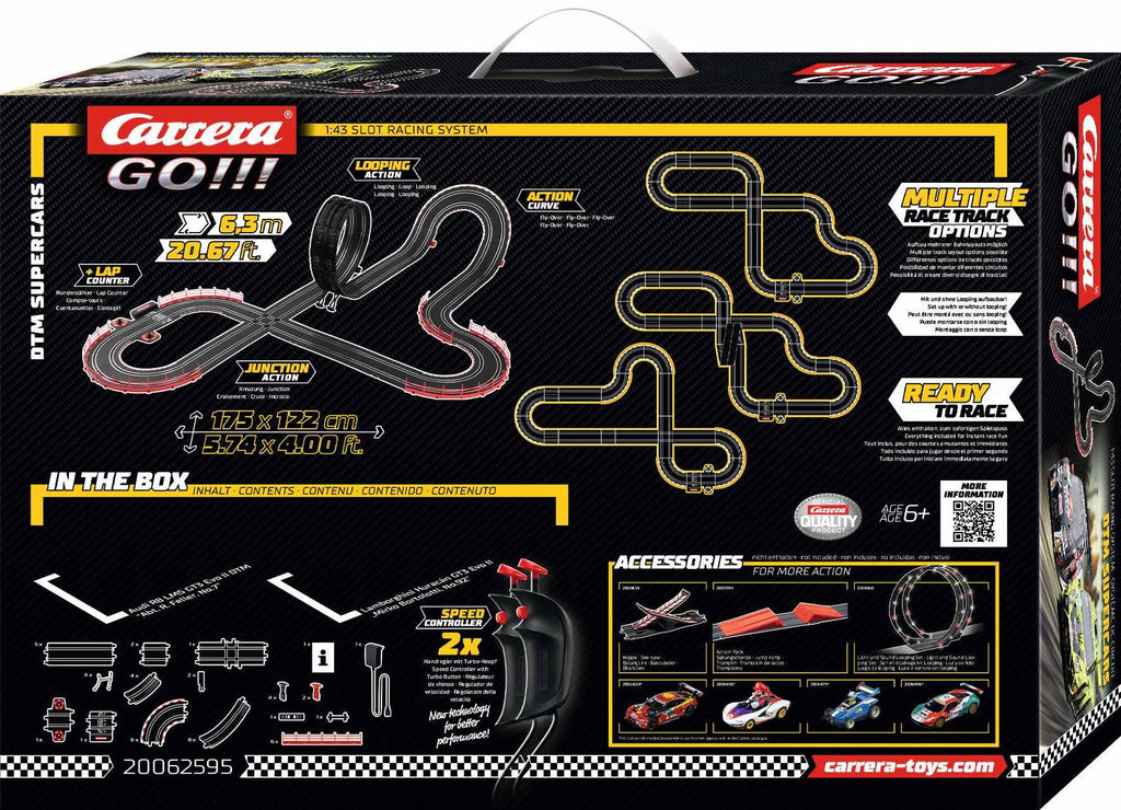 Carrera GO!!! 1/43 DTM Supercars Slot Car Set - 6.3m Long