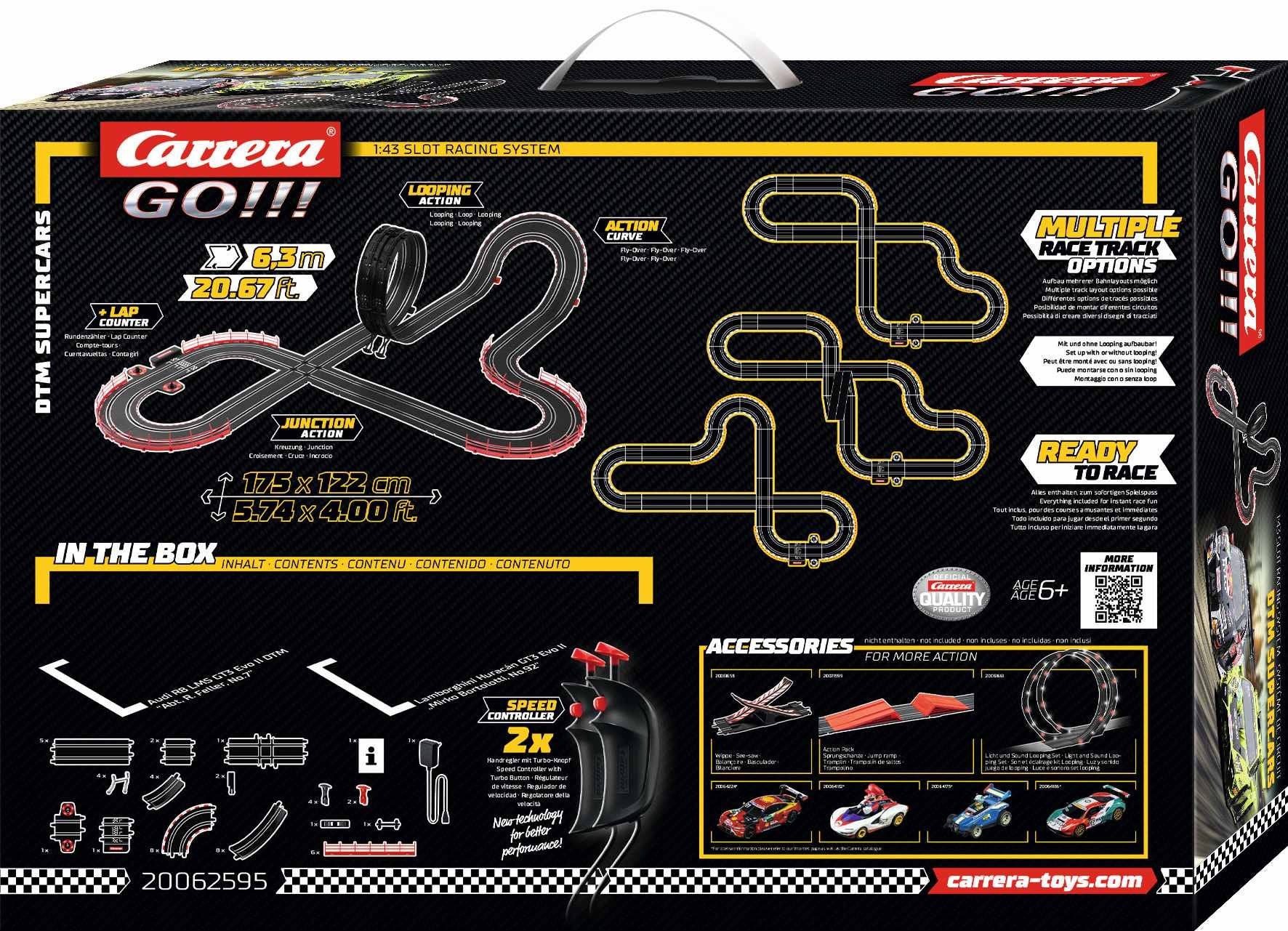 Carrera GO!!! 1/43 DTM Supercars Slot Car Set - 6.3m Long