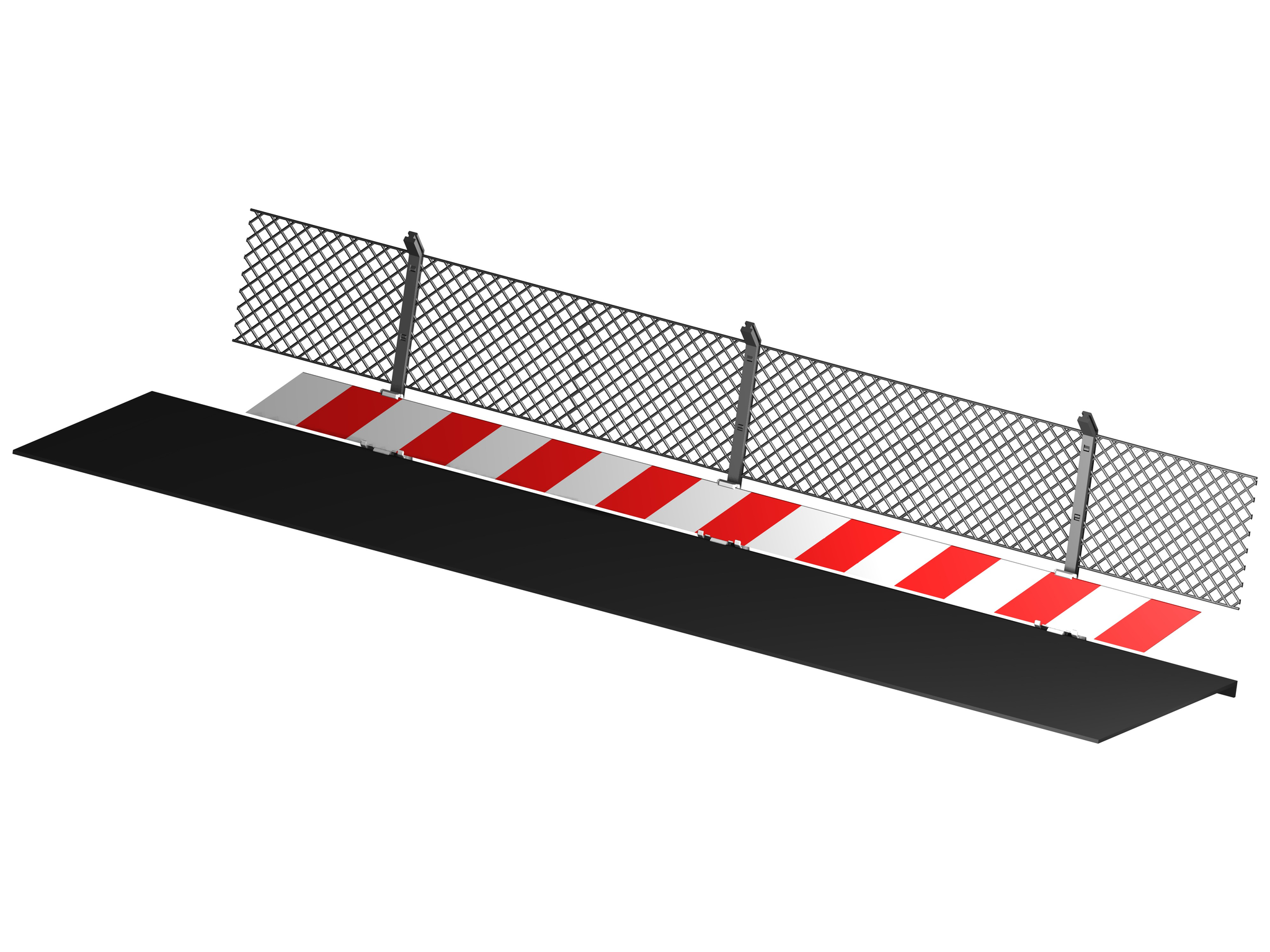 Carrera Guard Rail Barriers with Debris Fencing (2m)